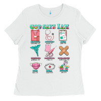 White nurse god says i am  nurse elements Ladies Tee - AdoDesignShop