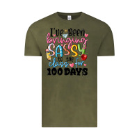 Vintage Olive 100 days of school Vintage Tee - MaliasSmallBusiness
