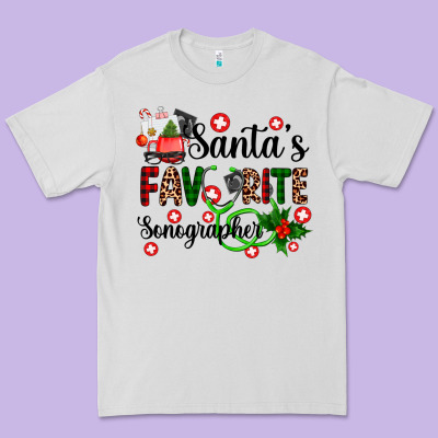 Santa's Favorite Sonographer Premium Tee Designed By Adodesignshop