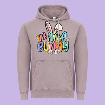 Mama Bunny Vintage Hoodie Designed By Maliassmallbusiness