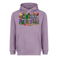 Lavender child nutrition mardi gras cowgirl Heavyweight Hoodie - CowGirlArtShop