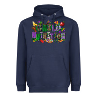 Navy child nutrition mardi gras cowgirl Heavyweight Hoodie - CowGirlArtShop