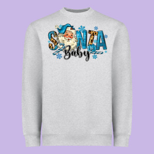 Santa Baby Christmas Heavyweight Sweatshirt Designed By Maliassmallbusiness