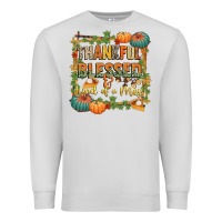 Dove Grey thankful blessed and kind of a mess Premium Sweatshirt - CowGirlArtShop