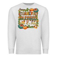 Oatmeal Heather thankful blessed and kind of a mess Premium Sweatshirt - CowGirlArtShop