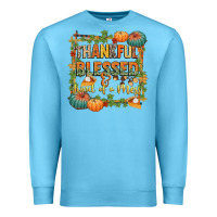 Ocean Blue thankful blessed and kind of a mess Premium Sweatshirt - CowGirlArtShop
