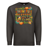 Smoke thankful blessed and kind of a mess Premium Sweatshirt - CowGirlArtShop