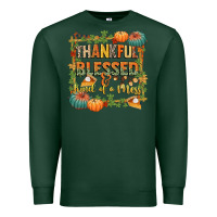 Sports Green thankful blessed and kind of a mess Premium Sweatshirt - CowGirlArtShop