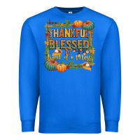 True Royal thankful blessed and kind of a mess Premium Sweatshirt - CowGirlArtShop