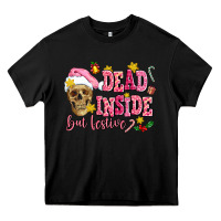 Black dead inside but festive Heavy Core Tee - AdoDesignShop