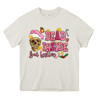 Cream dead inside but festive Heavy Core Tee - AdoDesignShop