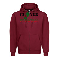 Burgundy Clover Princess Zipper Hoodie - Bettercallsaul