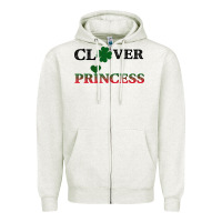 Oatmeal Heather Clover Princess Zipper Hoodie - Bettercallsaul