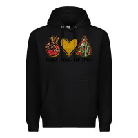 Black peace love christmas Premium Hoodie - JahusDesignShop
