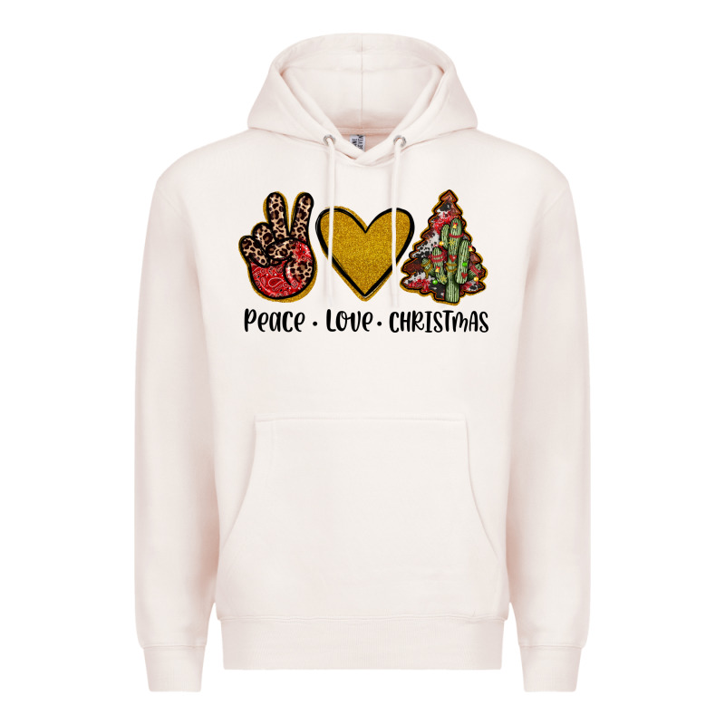Peace Love Christmas Premium Hoodie by JahusDesignShop | Teevron