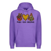Purple peace love christmas Premium Hoodie - JahusDesignShop