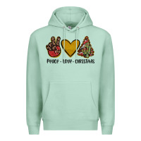 Seafoam peace love christmas Premium Hoodie - JahusDesignShop