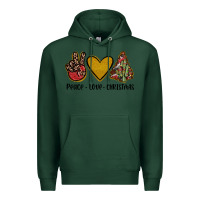 Sports Green peace love christmas Premium Hoodie - JahusDesignShop