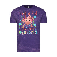 Cloud Purple just a kid who loves axolotls Vintage Tee - MaliasSmallBusiness