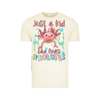 Vintage Arctic just a kid who loves axolotls Vintage Tee - MaliasSmallBusiness