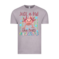 Vintage Zinc just a kid who loves axolotls Vintage Tee - MaliasSmallBusiness