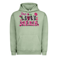 Pigment Oil Green one loved mama valentine's day Urban Hoodie - FaDigitalArtStudio