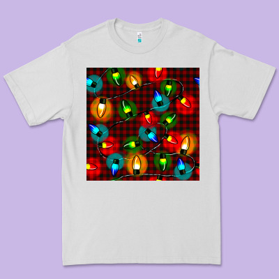 Christmas Lights Seamless Pattern Premium Tee Designed By Bundleandbundleshop