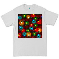 Dove Grey christmas lights seamless pattern Premium Tee - BundleAndBundleShop