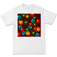 White christmas lights seamless pattern Premium Tee - BundleAndBundleShop