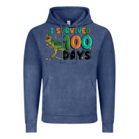 Vintage Denim i survived 100 days Vintage Hoodie - MaliasSmallBusiness