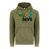 Vintage Olive i survived 100 days Vintage Hoodie - MaliasSmallBusiness