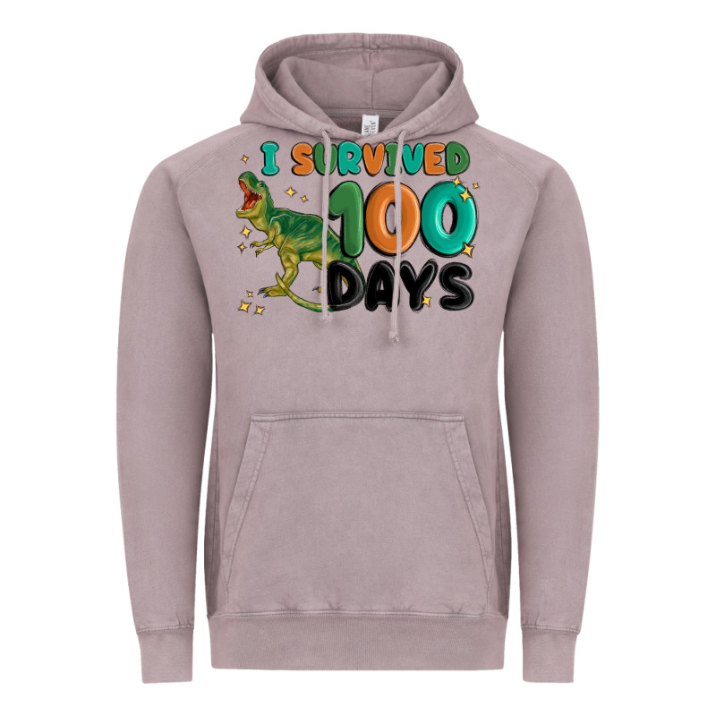 I Survived 100 Days Vintage Hoodie by MaliasSmallBusiness | Teevron