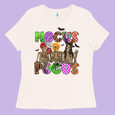 Hocus Pocus Skeleton Ladies Tee Designed By Adodesignshop
