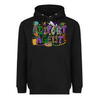 Black airport agent mardi gras Heavyweight Hoodie - CowGirlArtShop