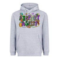 Heather Grey airport agent mardi gras Heavyweight Hoodie - CowGirlArtShop