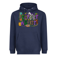 Navy airport agent mardi gras Heavyweight Hoodie - CowGirlArtShop