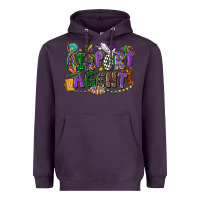 Plum airport agent mardi gras Heavyweight Hoodie - CowGirlArtShop