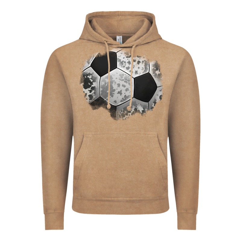 Cowhide Soccer Patch Vintage Hoodie by Jasminsmagicworld | Teevron
