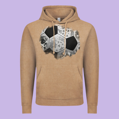 Cowhide Soccer Patch Vintage Hoodie Designed By Jasminsmagicworld