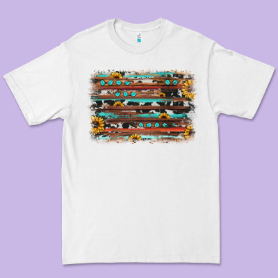 Sunflower Gemstone Background Premium Tee Designed By Jahusdesignshop