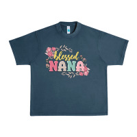Midnight Navy blessed nana Urban Heavy Tee - MaliasSmallBusiness