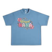 Pebble Blue blessed nana Urban Heavy Tee - MaliasSmallBusiness