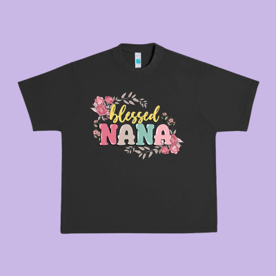 Blessed Nana Urban Heavy Tee Designed By Maliassmallbusiness