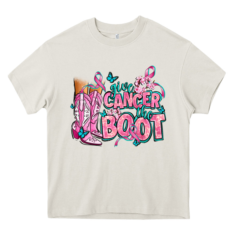 Give The Cancer Boot Heavy Core Tee by AdoDesignShop | Teevron