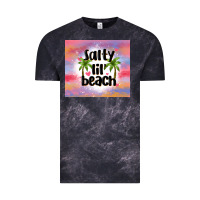 Cloud Black salty lil' beach Vintage Tee - MaliasSmallBusiness