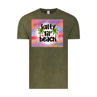 Vintage Olive salty lil' beach Vintage Tee - MaliasSmallBusiness