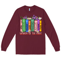 Burgundy women of the bible Long Sleeve Tee - MaliasSmallBusiness