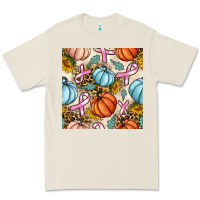 Bone breast cancer awareness with pumpkin and leopard seamless pattern Premium Tee - BundleAndBundleShop