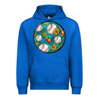 Cobalt baseball with sunflower round earrings Urban Hoodie - BundleAndBundleShop