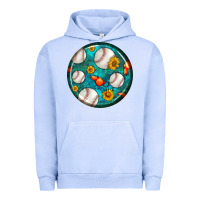 Pigment Grape Ice baseball with sunflower round earrings Urban Hoodie - BundleAndBundleShop